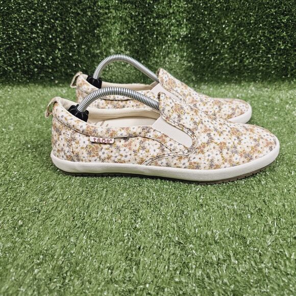 Taos‎ Dandy Natural Floral Multi Canvas Slip On Sneakers Womens Size US 7.5 - Picture 1 of 11